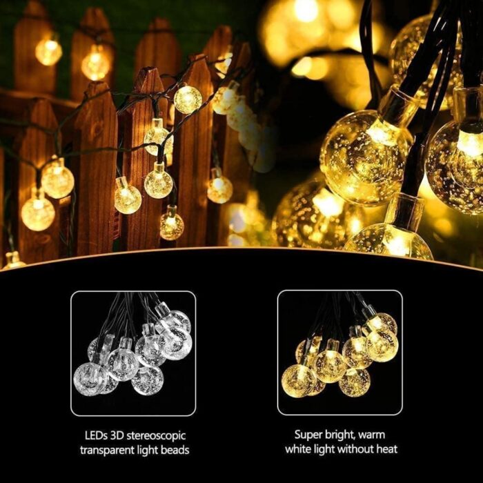 Eswarr Electricals Battery-Operated Crystal Ball LED String Lights