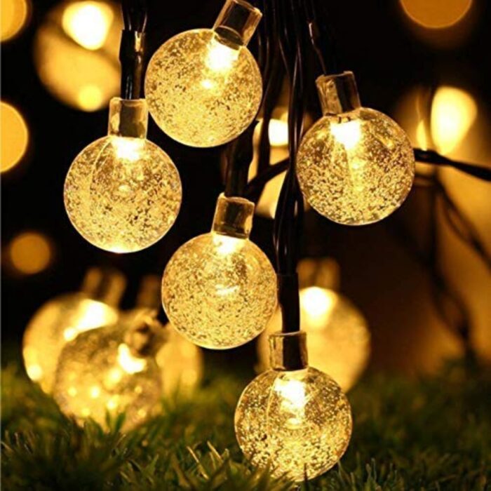 Eswarr Electricals USB-Powered Crystal Ball LED String Lights for Indoor & Outdoor