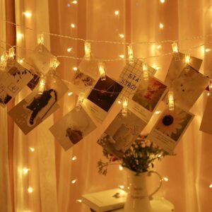 Eswarr Electricals USB-Powered LED Photo Clip String Lights for Bedroom