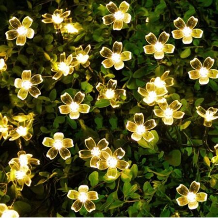 Silicon Flower LED String Lights – Blooming Glow for Home